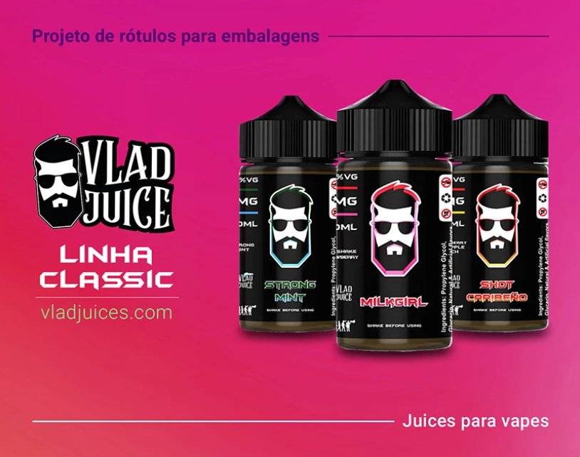 Vlad Juices — linha de rótulos para vapes